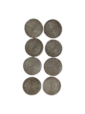 Set of 8 Round Beaded Coasters